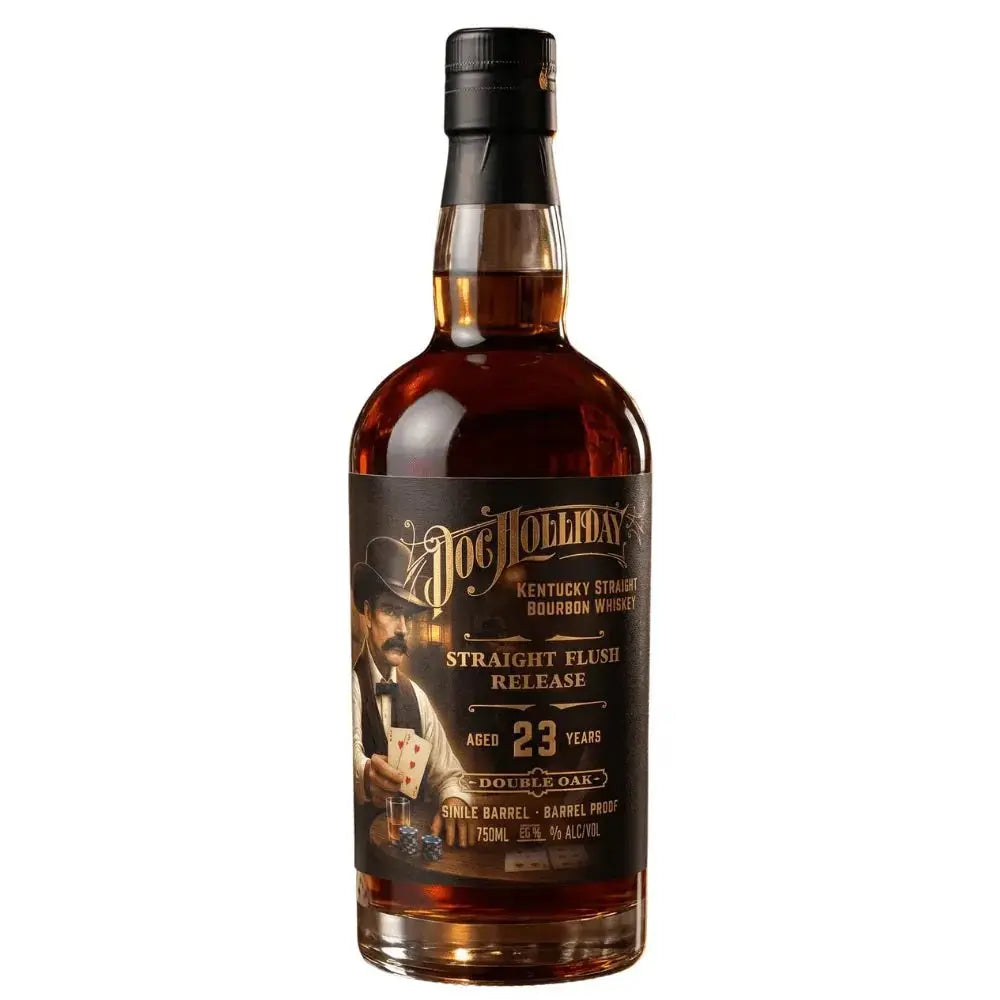 Doc Holliday Straight Flush Release 23 Year Double Oak Bourbon