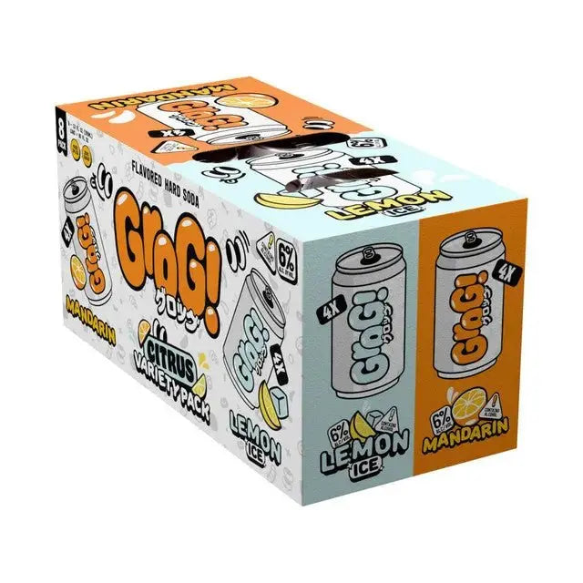 メロンソーダ ggg  Grog! Citrus Variety Pack Hard Soda – 8 Pack | 6% ABV Flavored