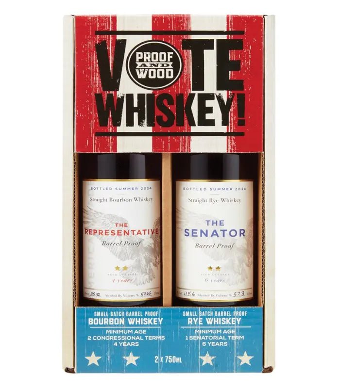 A Whiskey Lover's Dream: Proof And Wood Vote Gift Set Bundle - Main Street Liquor