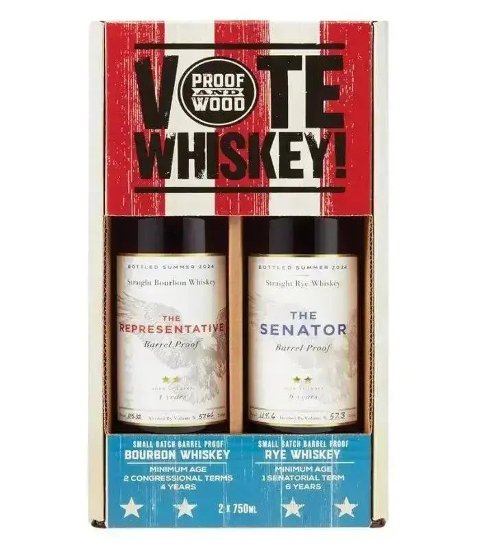 A Whiskey Lover's Dream: Proof And Wood Vote Gift Set Bundle - Main Street Liquor