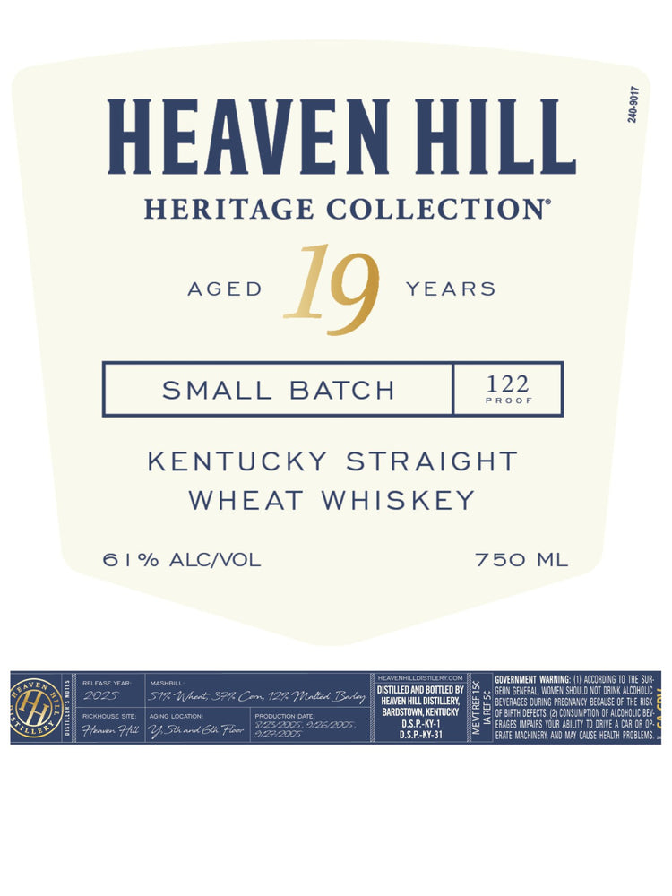 Aged Elegance: Heaven Hill Heritage 19-Year Kentucky Straight Wheat Whiskey - Main Street Liquor