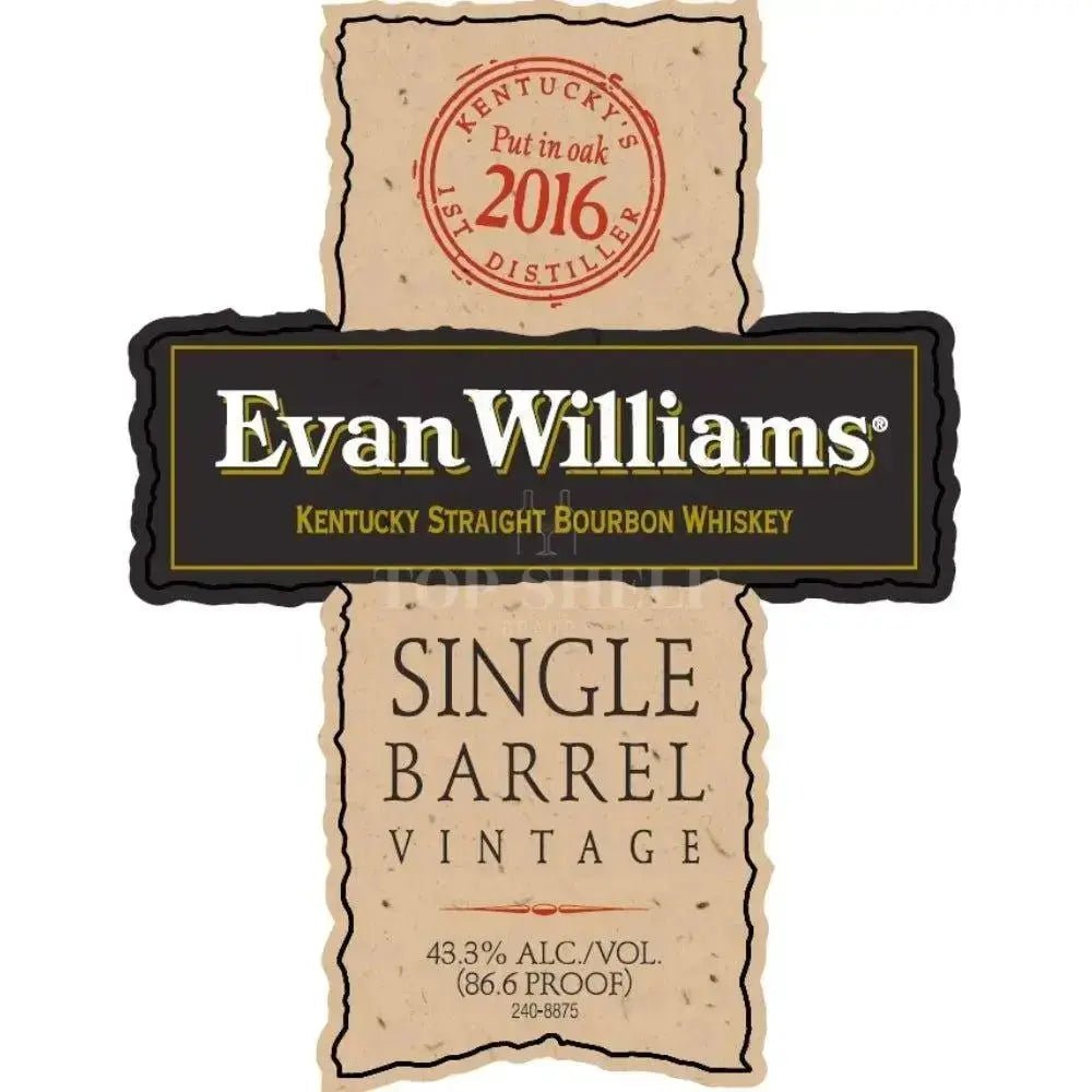 Blog Title: "Evan Williams Single Barrel Vintage 2016: A Master Distiller's Selection" - Main Street Liquor