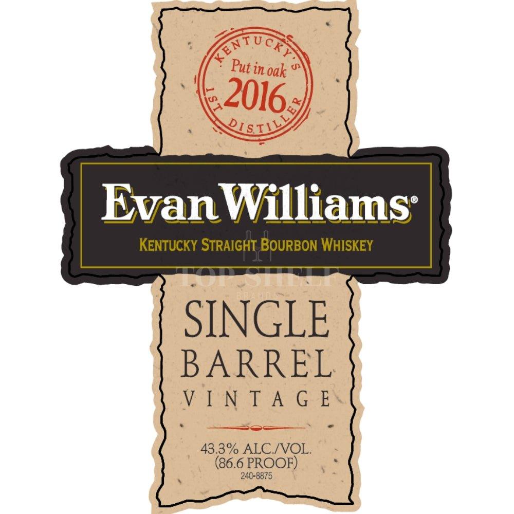 Blog Title: "Evan Williams Single Barrel Vintage 2016: A Master Distiller's Selection" - Main Street Liquor