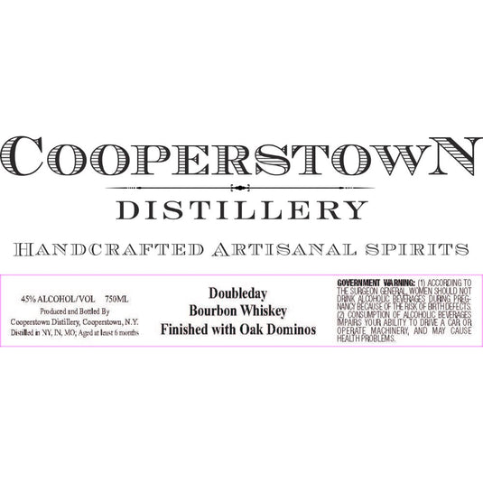 Cooperstown Doubleday Bourbon: A Unique Spirit Finished with Oak Staves - Main Street Liquor