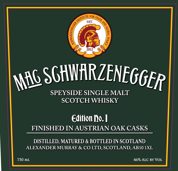 "Crafting Tradition: MacSchwarzenegger Edition No. 1 Whisky in Australian Oak Cask"