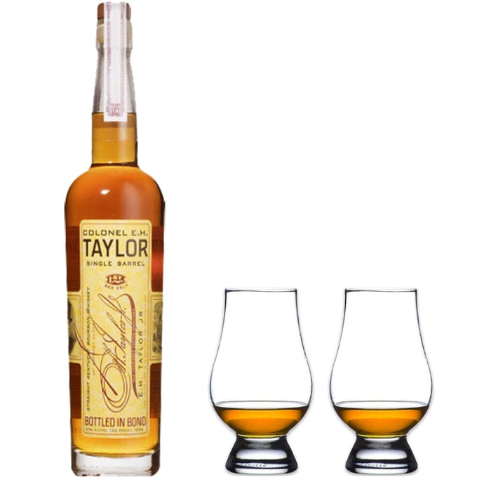 Discover the Legacy: E.H. Taylor, Jr. Single Barrel Bourbon & Glencairn Whiskey Glass Set