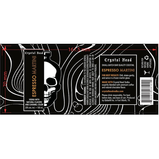 Elevate Your Cocktail Experience with Crystal Head Espresso Martini Canned Cocktail - Main Street Liquor
