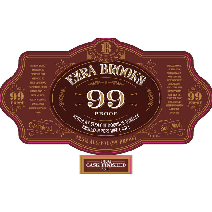 Elevating Boldness: Ezra Brooks 99 Proof Bourbon Enriched by Port Wine Casks