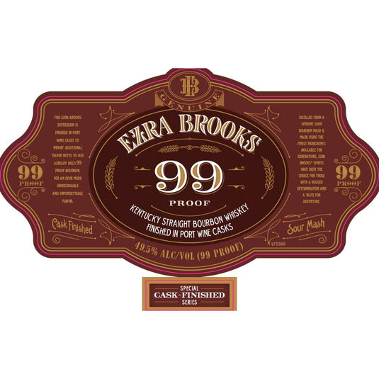 Elevating Boldness: Ezra Brooks 99 Proof Bourbon Enriched by Port Wine Casks - Main Street Liquor