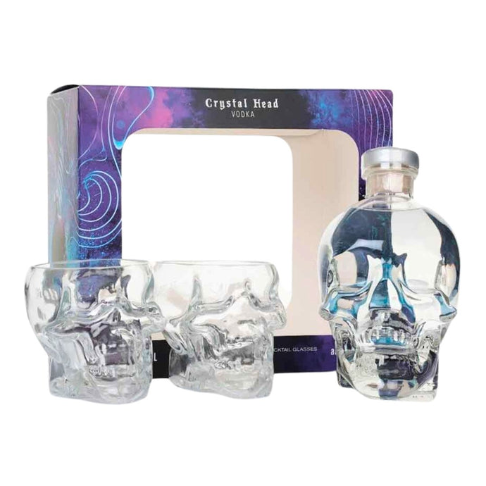 Experience the Crystal Head Aurora Vodka Gift Set with Exclusive Skull Cocktail Glasses