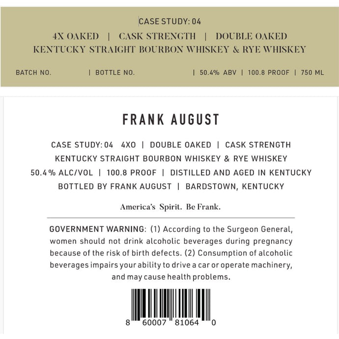 Exploring the Bold Flavors of Frank August Case Study: 04 Whiskey