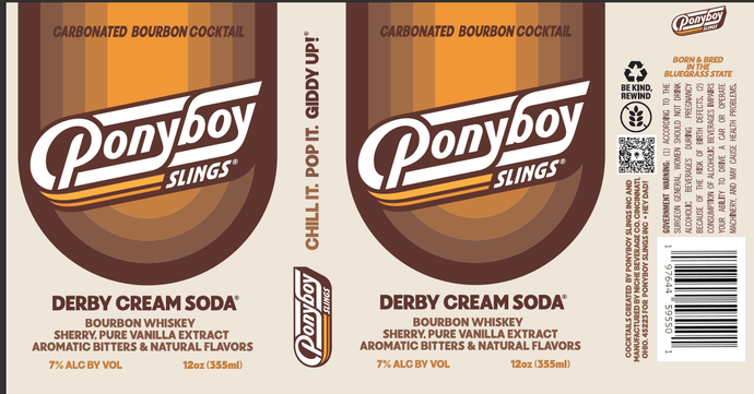 "Giddy-Up in Style with Ponyboy's Derby Cream Soda Bourbon Whiskey!"