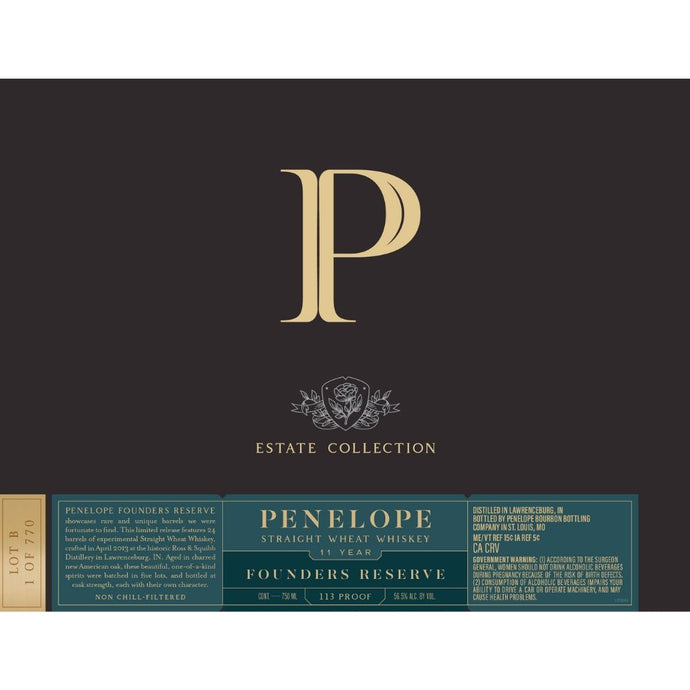 Introducing: Penelope Estate Collection Founder's Reserve 11 Year Old Wheat Whiskey