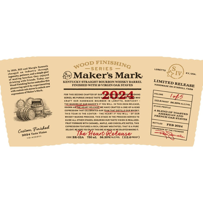 Introducing the Maker's Mark Wood Finishing Series 2024 "The Heart Release"