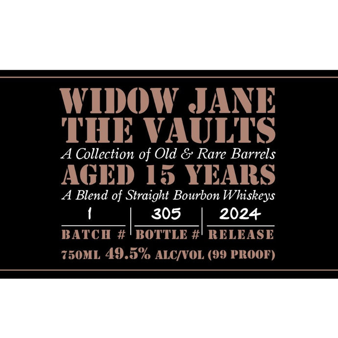 Introducing: "Widow Jane The Vaults 15 Year Old 2024 Release - A Collector's Delight!"