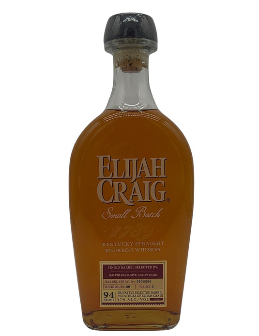 Ralph's Exclusive: Elijah Craig Small Batch 9 Year Single Barrel Pick - Main Street Liquor