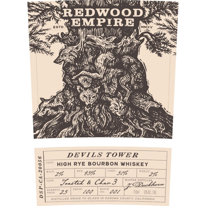 Redwood Empire Devils Tower High Rye Bourbon: A Whiskey of Passion and Pioneering Spirit