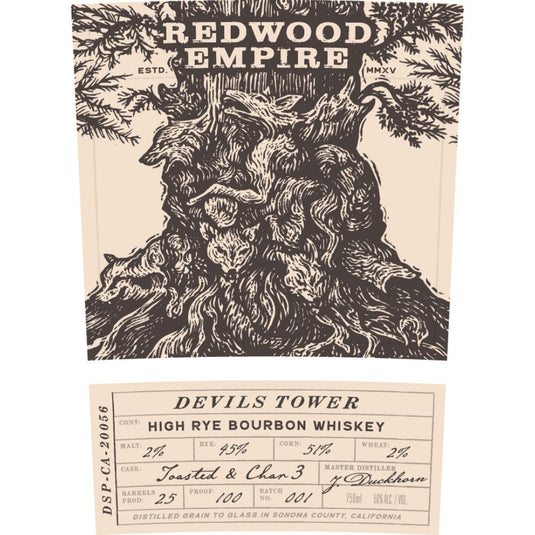 Redwood Empire Devils Tower High Rye Bourbon: A Whiskey of Passion and Pioneering Spirit - Main Street Liquor