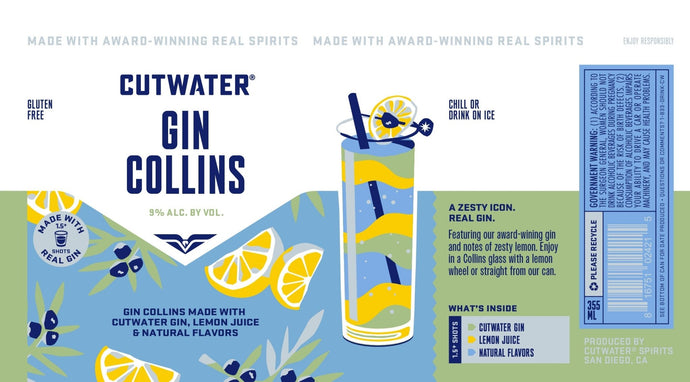 Refreshing Twist: Cutwater Gin Collins Canned Cocktail - A Modern Classic