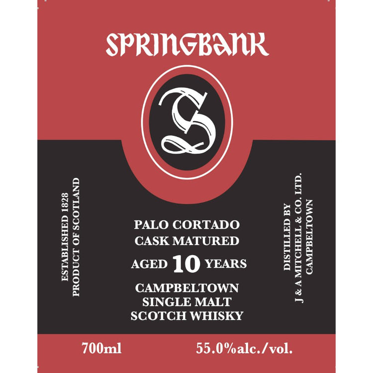 Springbank Palo Cortado Cask Matured 10 Year Old: A Unique and Artisanal Whisky Experience - Main Street Liquor