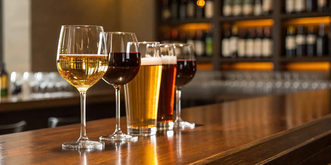 A selection of wine, beer, and spirits from the best online liquor store.