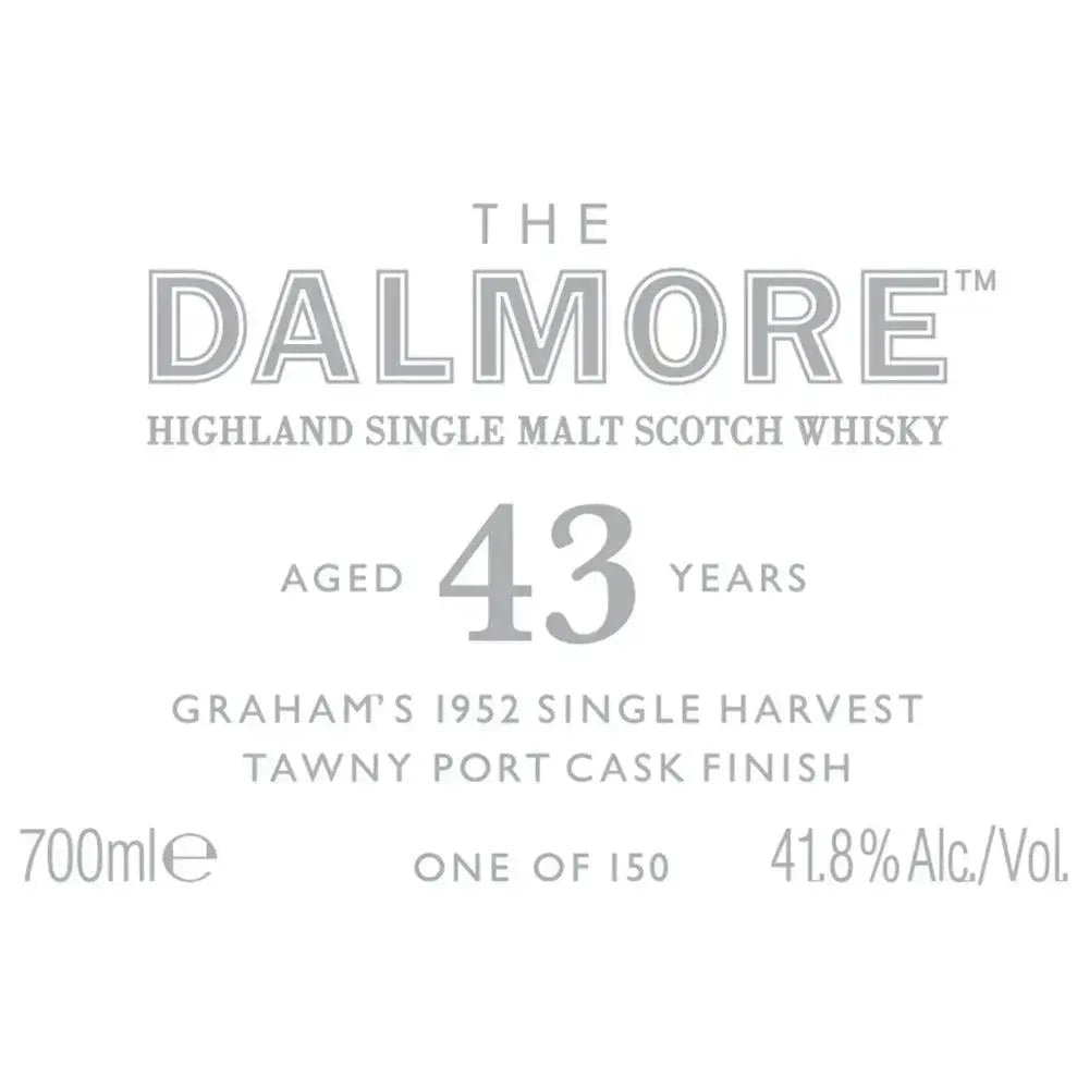 The Dalmore 43 Year Old Graham’s 1952 Single Harvest Tawny Port Cask: A Sign of Absolute Quality - Main Street Liquor
