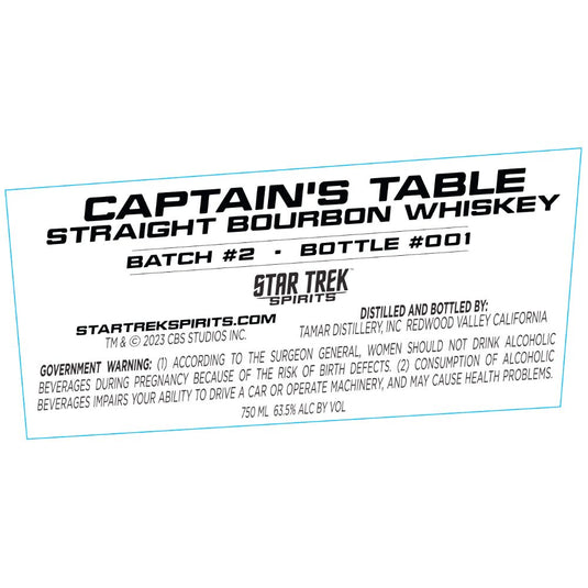 The Essence of Star Trek: Captain's Table Straight Bourbon Batch #2 - Main Street Liquor