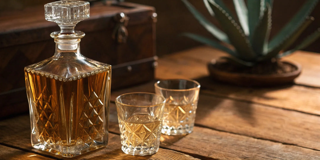 A premium bottle of Gran Centenario tequila with two glasses ready for a tasting.