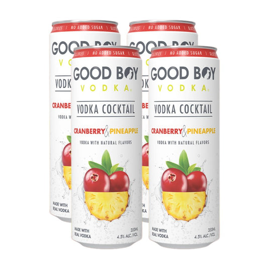 Tropical Bliss: Good Boy Seltzer Cranberry & Pineapple Combo Pack - Main Street Liquor