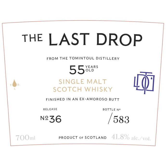 "Unlocking the Magic: The Last Drop Release No. 36 55 Year Old Whisky Review"