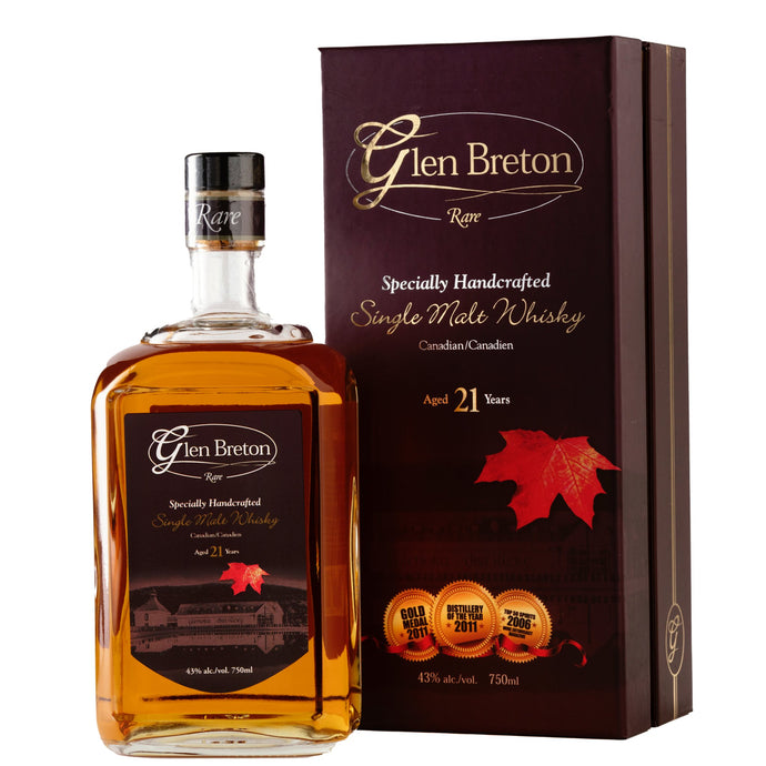 "Unveiling the Elegance: Glen Breton 21 Year Single Malt Whisky"