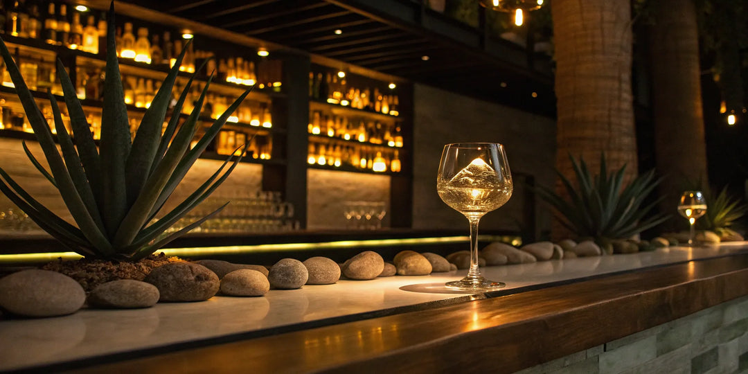 A glass of mezcal, the smoky spirit made from the agave plant.