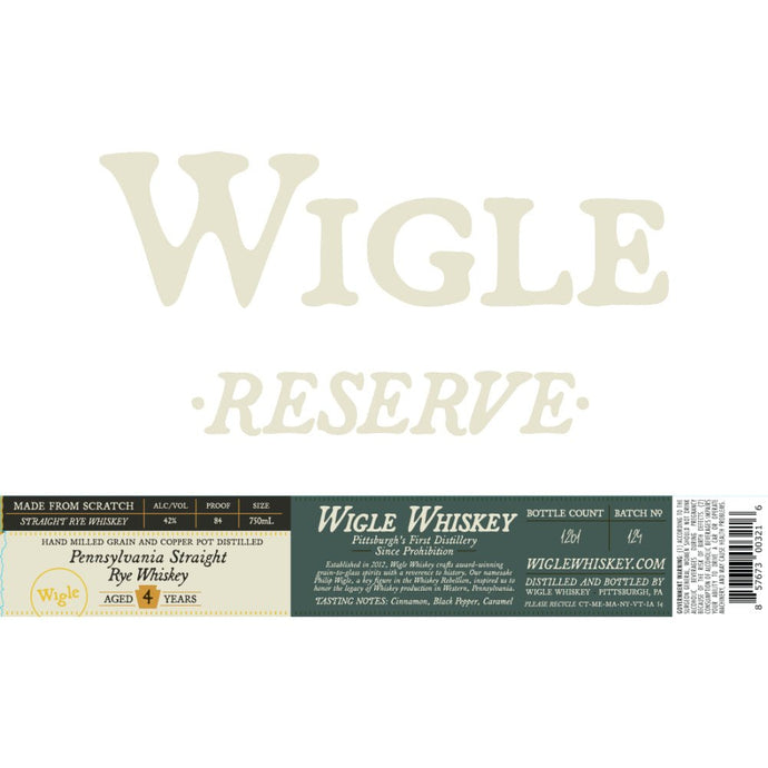 Wigle Reserve: A Tribute to Pennsylvania Straight Rye