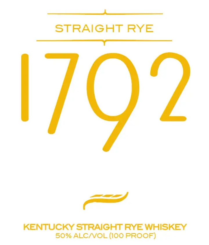1792 Straight Rye Kentucky Straight Rye Whiskey 100 Proof - Main Street Liquor