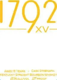 1792 XV Aged 15 Years Cask Strength Kentucky Straight Bourbon 1L - Main Street Liquor