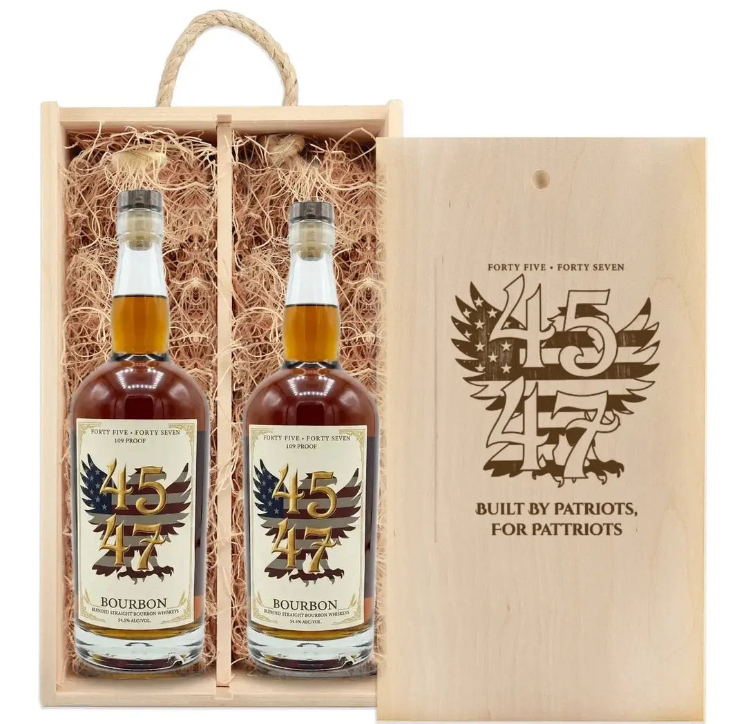 4547 Patriot Box with 109 Proof and 109 Proof bottles in wooden gift box