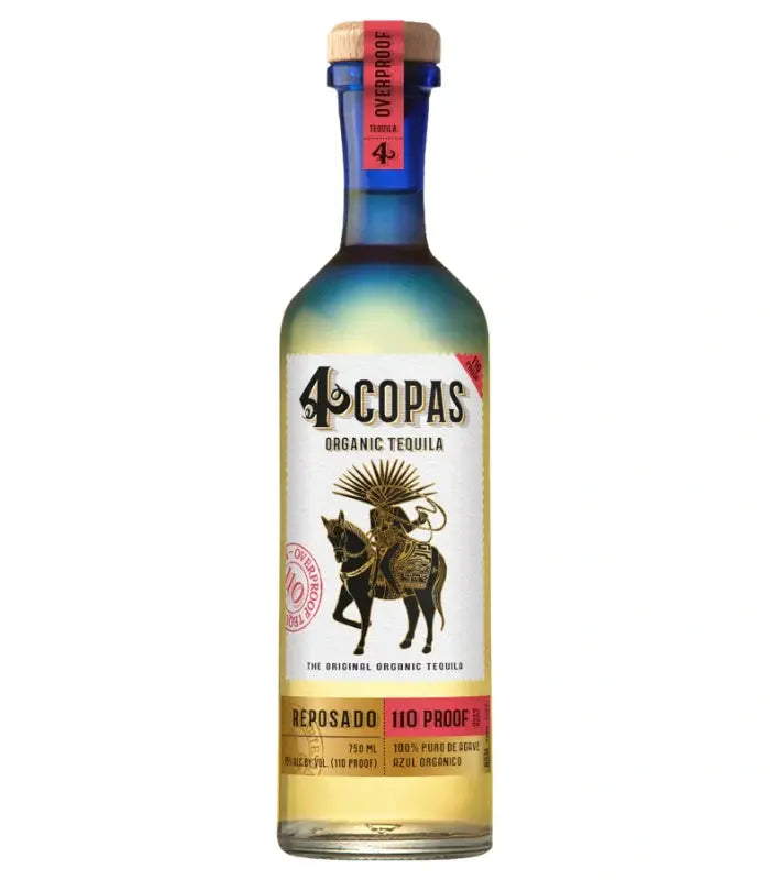 4 Copas Organic Tequila Reposado Overproof 110 750mL 4 Copas Tequila