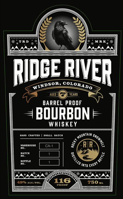 Ridge River Barrel Proof Bourbon Whiskey