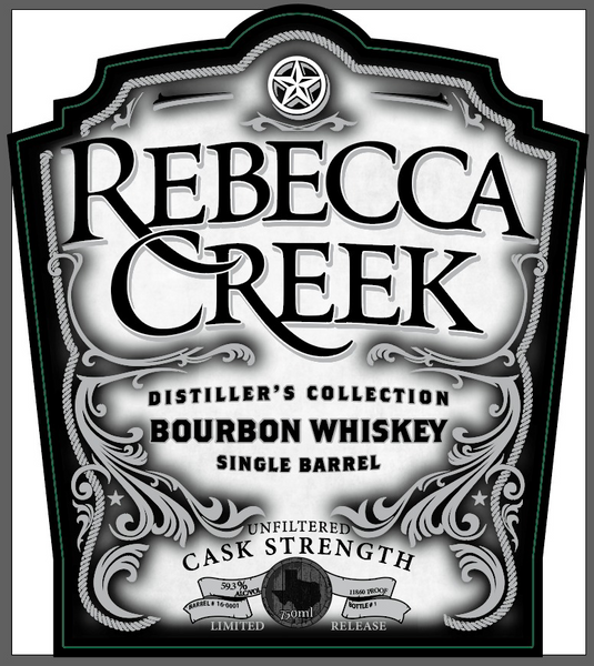 Rebecca Creek Distiller’s Collection Bourbon Whiskey Single Barrel Cask Strength