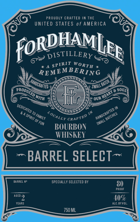 Load image into Gallery viewer, Fordham Lee Distillery Barrel Select Bourbon Whiskey 2 Years Aged
