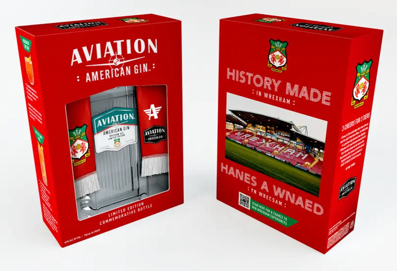 Aviation Gin Wrexham AFC Limited Edition 750mL + Bottle Scarf Gift Pack Aviation