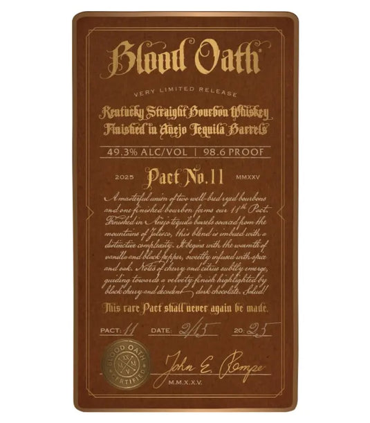 Blood Oath Pact No. 11 Bourbon Whiskey 750mL