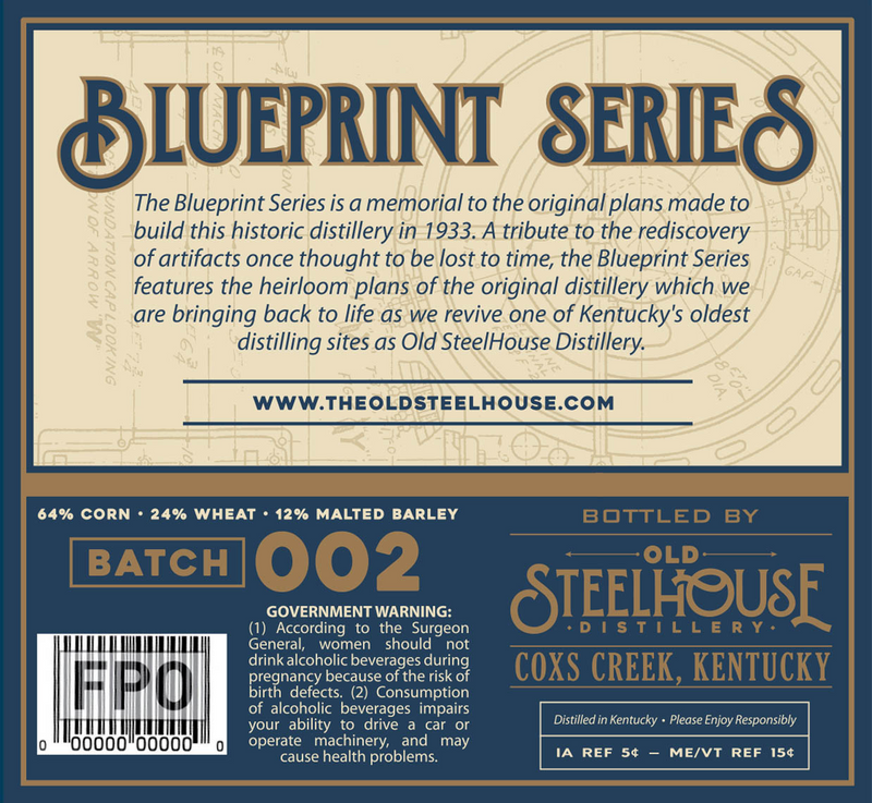 Load image into Gallery viewer, Old SteelHouse Blueprint Series 5 Year Kentucky Straight Bourbon Whiskey
