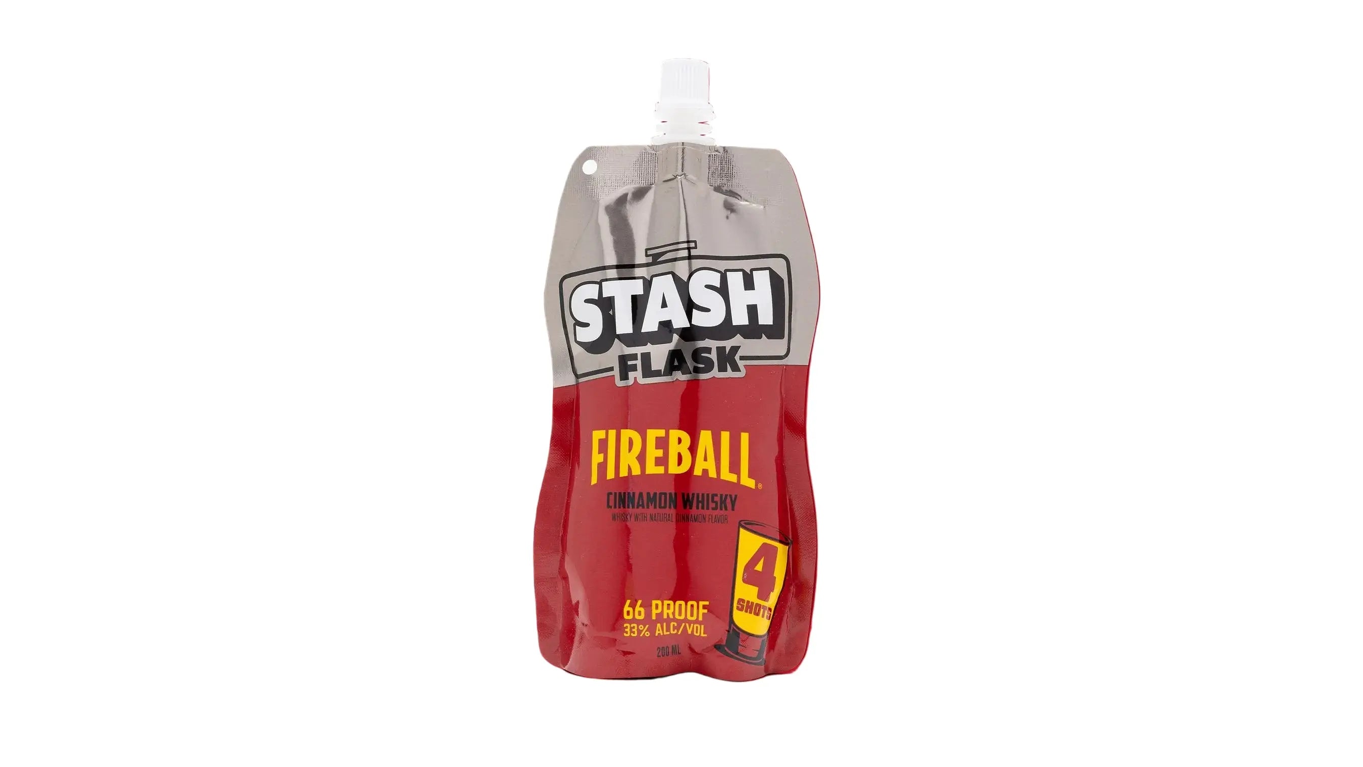 Fireball Cinnamon Whisky Stash Flask 200ml – 4 Shots Portable