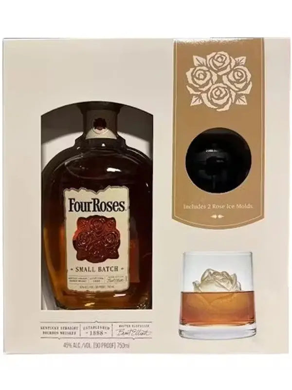 Four Roses Small Batch Bourbon Whiskey Ice Mold Gift Set Four Roses