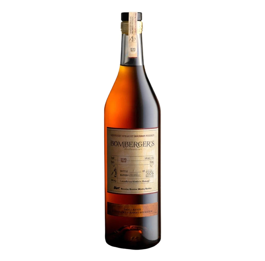 A tall bottle of Michter’s Bomberger&