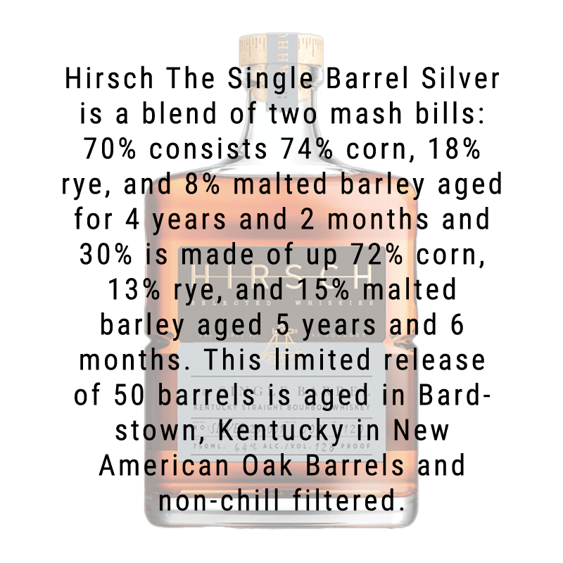 Load image into Gallery viewer, Hirsch The Single Barrel (Silver) Bourbon 750mL
