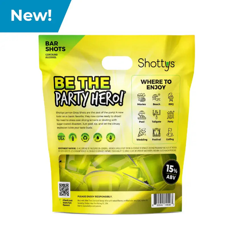 Shottys Lemon Drop Vodka Shots (8 Shots) Shottys