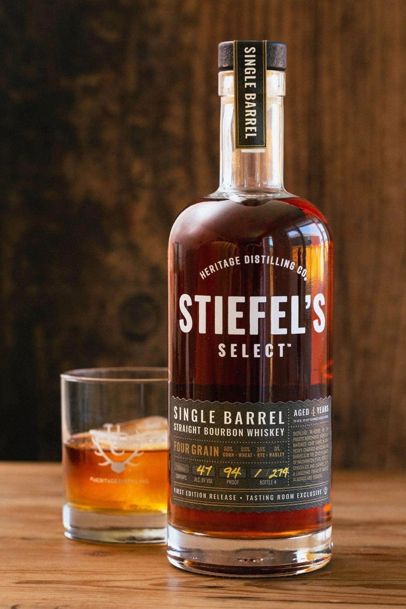 Heritage Distilling Co Stiefel's Select Single Barrel: Four Grain Bourbon Heritage Distilling