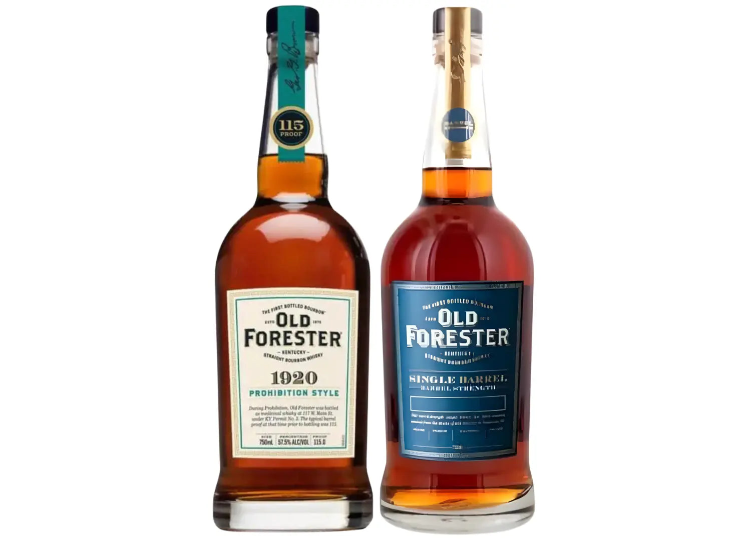 Old Forester Roaring 20's Bundle: Old Forester Single Barrel Bourbon "Some Like It Neat" and Old Forester 1920 Prohibition Style Old Forester